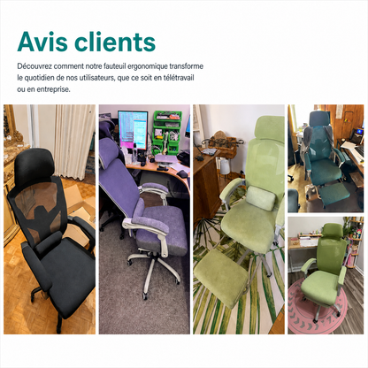 Fauteuil Ergonomique Mesh Pivotant Soutien Lombaire